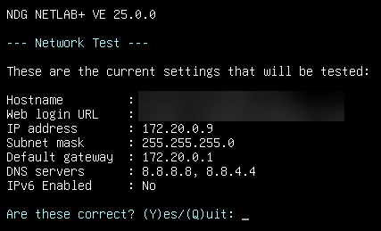 Verify Network Settings